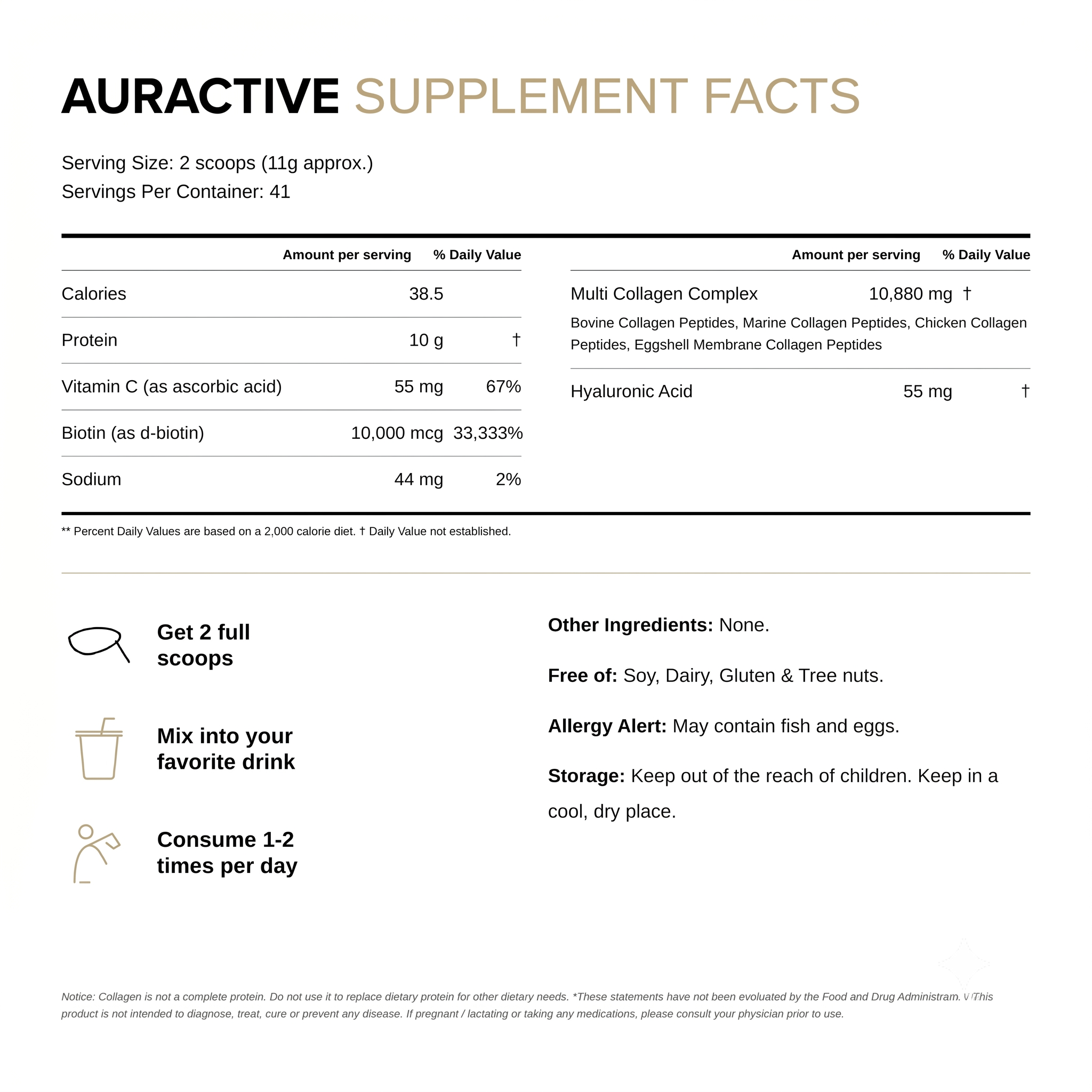 Multi Collagen Peptides — 8-in-1 Daily Formula | Auractive