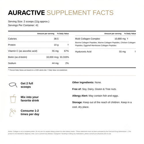 Multi Collagen Peptides — 8-in-1 Daily Formula | Auractive